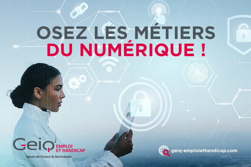 jeune fille avec un handicap invisible travaille avec tablette entre les mains